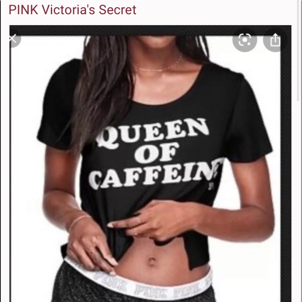 VS Pink Queen of Caffeine Tee